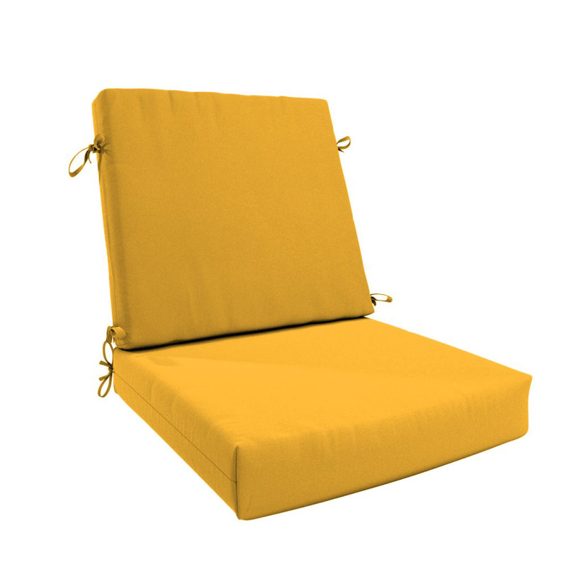 Dining Chair Cushion, 20" X 40" X 3.5", Premium Memory Foam Core With Waterfall Edge, Sunbrella Fabric, Patio Cushion For Outdoor Dining Chairs