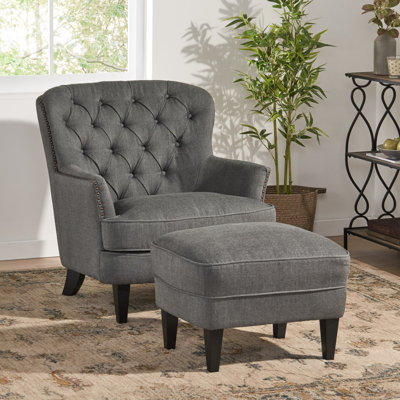 Michaelson Upholstered Armchair with Ottoman