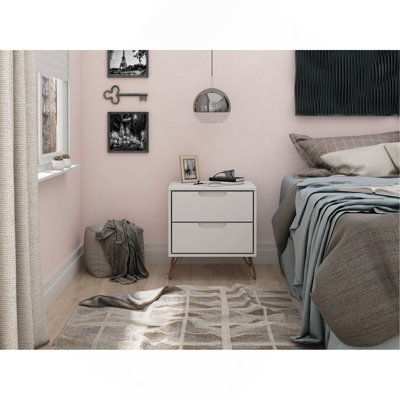 Table de chevet blanche
