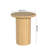 Round End Table With Fluted Pedestal Base, Side Table With Strip Columns Base-355653851