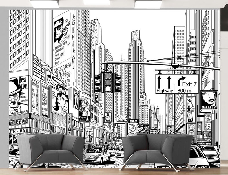 Streets of New York 2.7m x 350cm Wallpaper, 250 cm x 193 cm