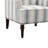 Iliana Upholstered Blue Stripe Cotton Blend Armchair with Solid Wood Legs and Nailhead Trim-2050938333