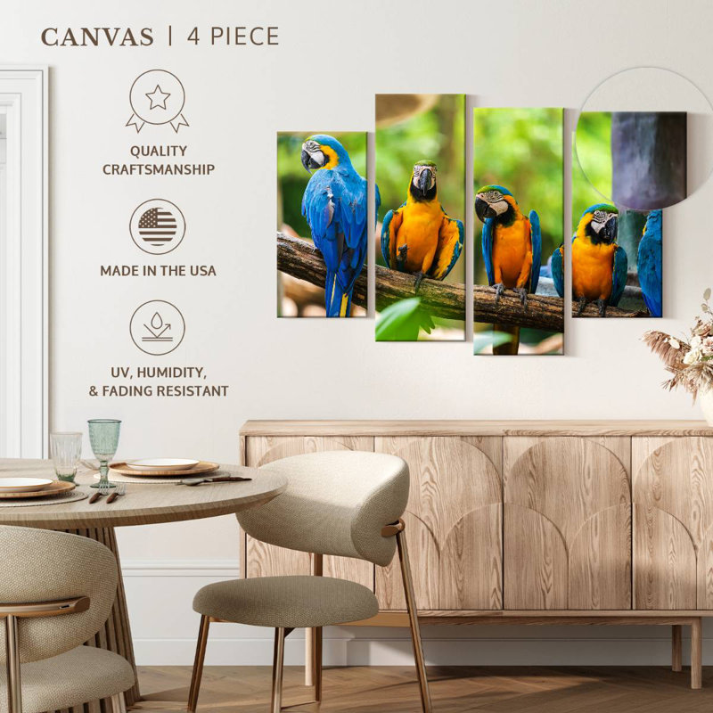 Brampt Macaw Party, 27" H x 43" W
