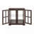Exquisite Retro Display Cabinet with Adjustable Shelves and Lattice Doors