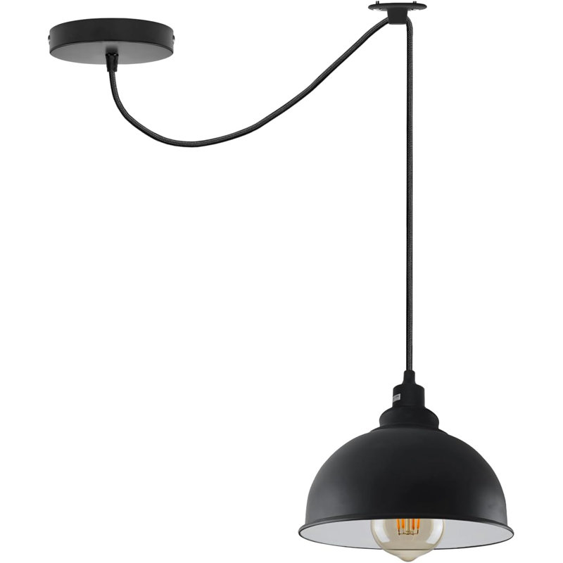 Anthonio 1 - Light Pendant, Black/White, No