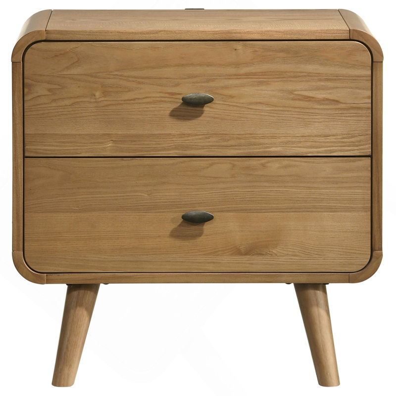 Table de chevet 2 tiroirs Ash