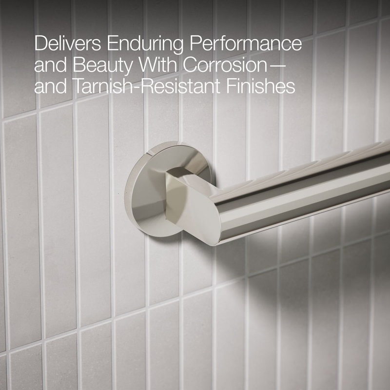 Components™ 18-In Grab Bar, 42" W, Polished Nickel