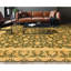 High-Quality Hand-Knotted Olive Green Area Rug