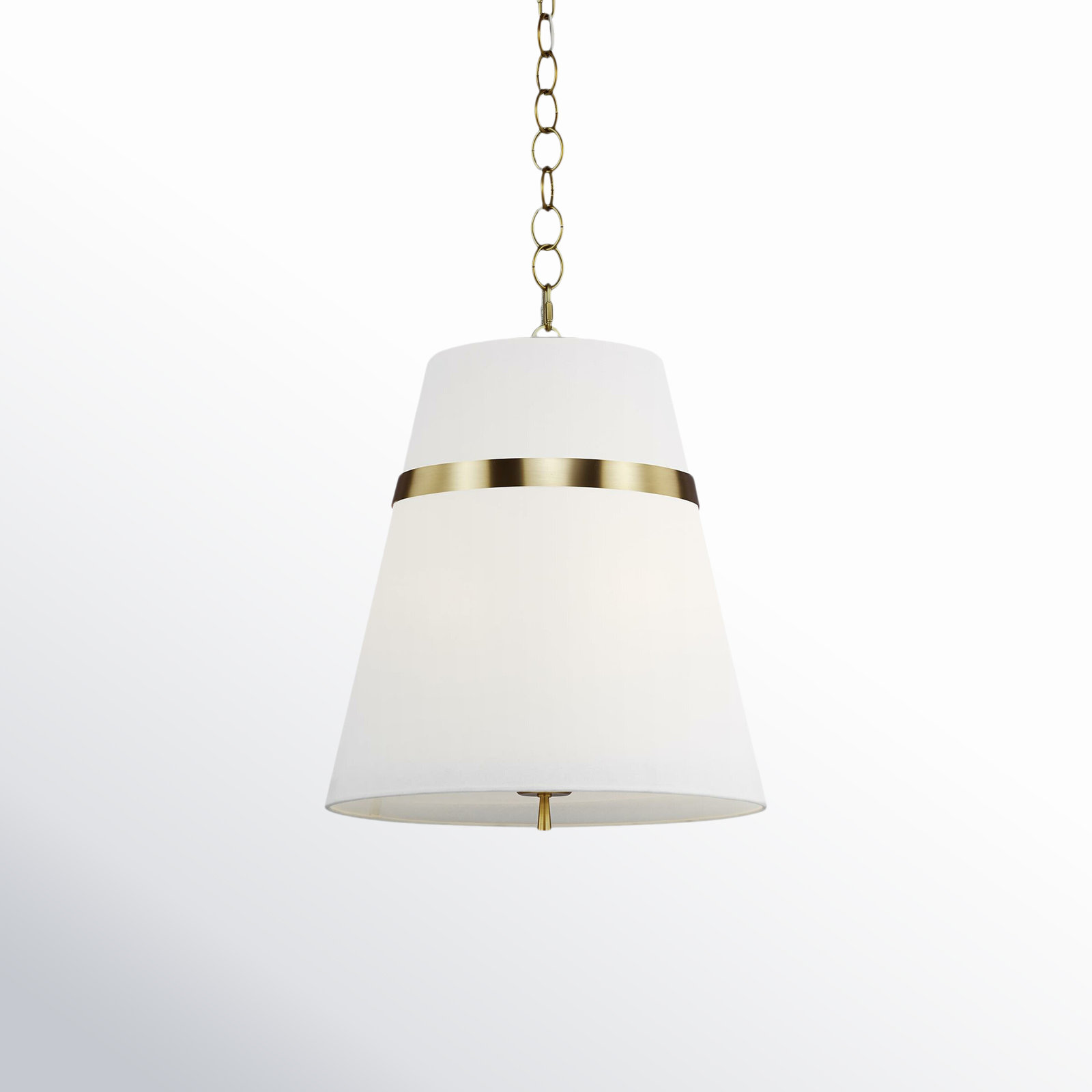Rory 3 - Light Unique / Statement Cone Pendant by Alexa Hampton, Burnished Brass, 1 Light, 84.5'' H x 8.13'' W x 8.13'' D