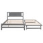 Lit plateforme double avec lit gigogne réglable et abat-jour gris en pin-1782701882