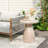 Outdoor Travertine Lightweight Concrete Side Table