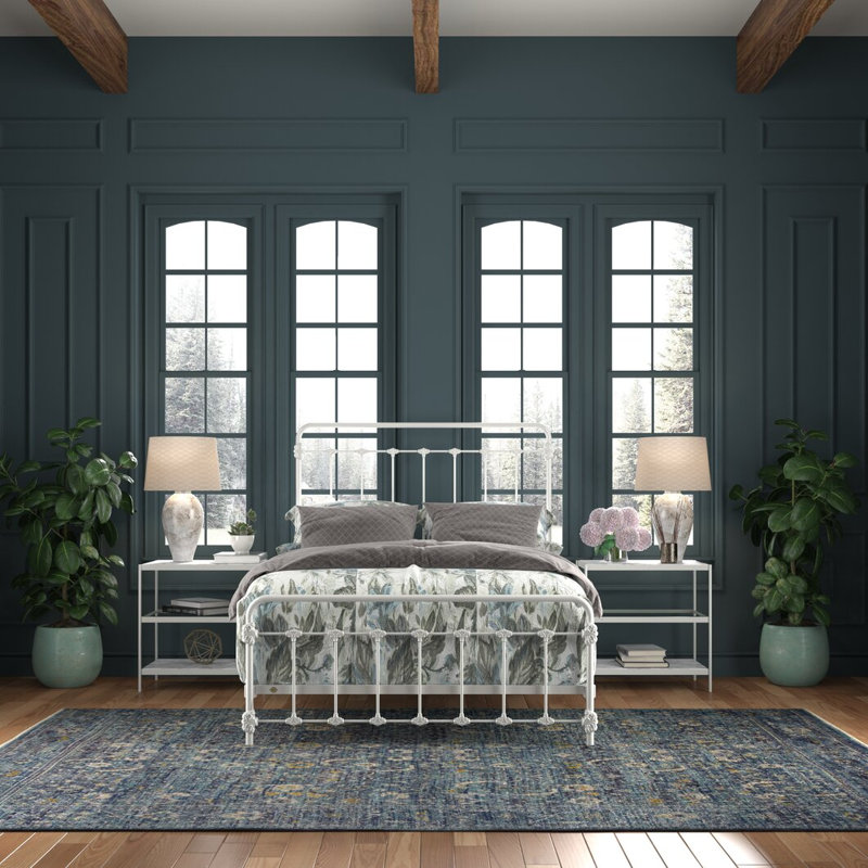 160 Picket Fence Bed | Mini Foot Standard, Queen, Gloss White