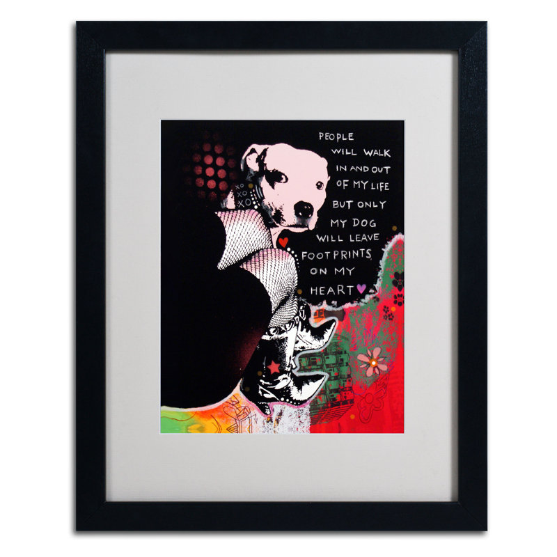 «Girl Best Friend» par Kuhnhenn, impression, Cadre noir, H 20 po x l 16 po x P 0,5 po, Blanc