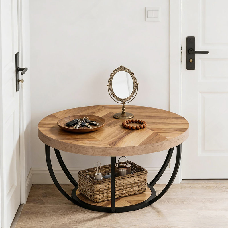 Table de bienvenue, table centrale, table basse, table basse ronde, Bois