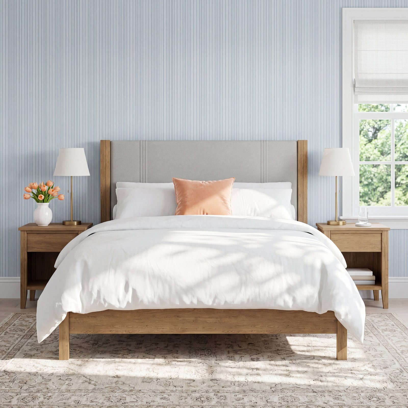 Laroche Upholstered Panel Bed, King