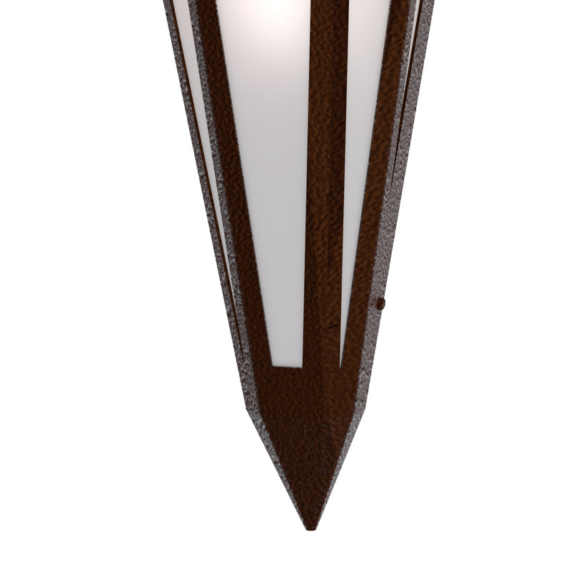 Brum 2 - Light Flush Mounted Sconce, Oil Rubbed Bronze, Amber, Glass