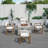 Concrete Patio Conversation Set with Cushions-106913595