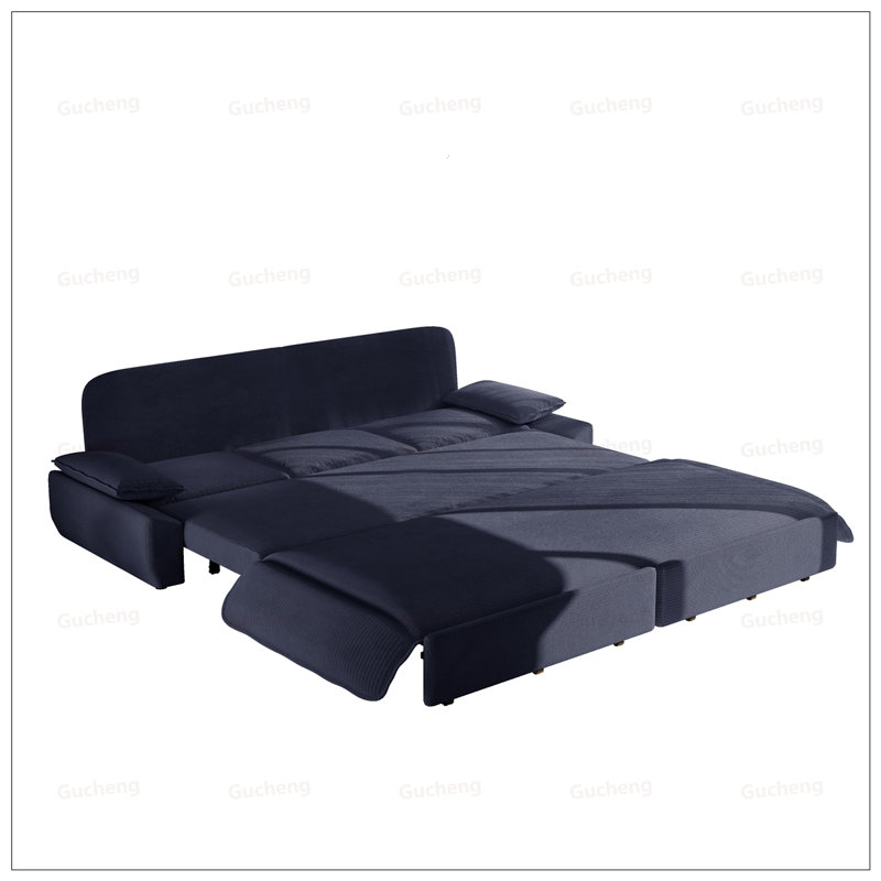 King Size Pull Out Sofa Bed, 3-In-1 Convertible Sleeper, Multi-Functional Corduroy Seating And Sleeping Solution