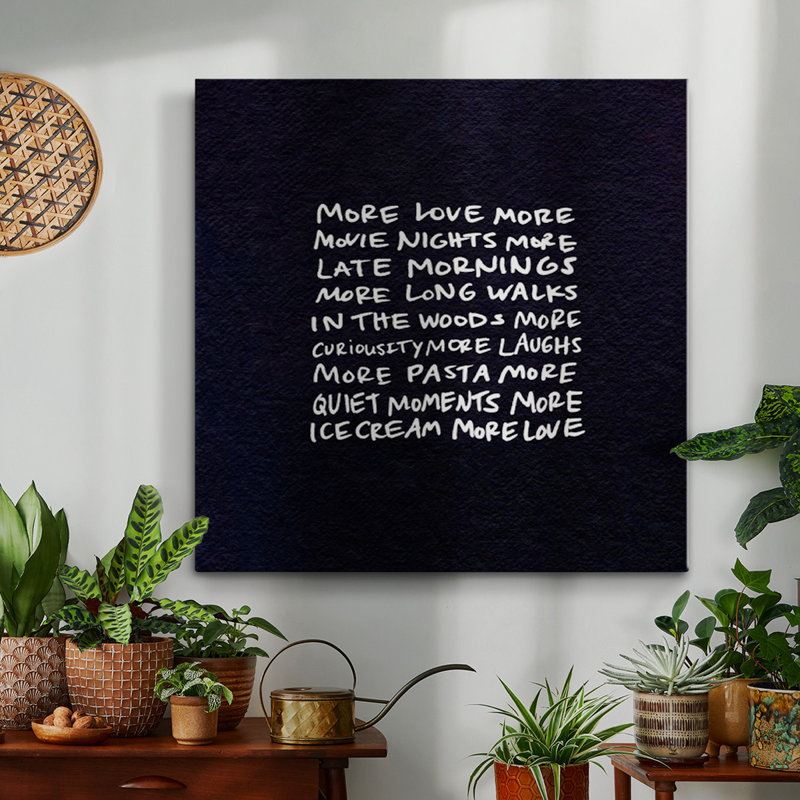 More Love II - Toile tendue avec châssis de qualité supérieure - prête à être accrochée