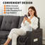 Couches pour le salon, canapé-lit de 84 po, canapé-lit modulaire en L avec lit escamotable, chaînes de rangement réversibles, accoudoirs de rangement dissimulés, porte-gobelets et ports de chargement USB-24083885