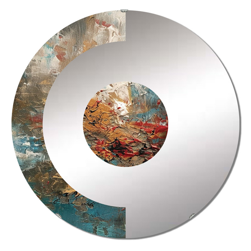 Costoso - Miroir mural demi-cercle, 23,6 po x 23,6 po