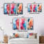 Liquid Purity Ink Wave Abstract In Red & Blue - Abstract Liquid Ink Art Set Of 3 Pieces-1689164315-1689164312