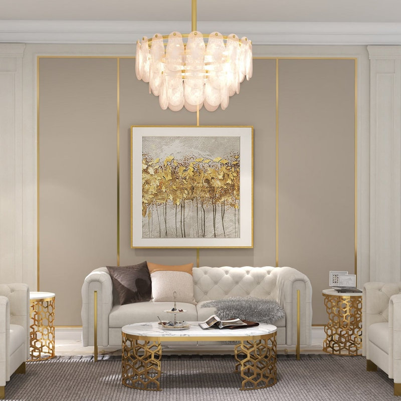 Cloude Modern 8-Light 3-Tier Unique Statement Cloud Glass Chandelier with Adjustable Hanging Rod Includes 8 G9 Bulbs Works with Dimmer Switch Hardwired Metal and Glass for Living Dining Bedroom