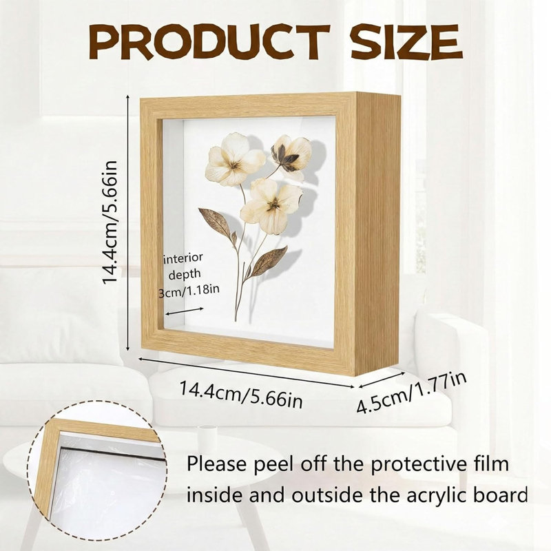 5x5 Small Shadow Box Frame Set Of 6