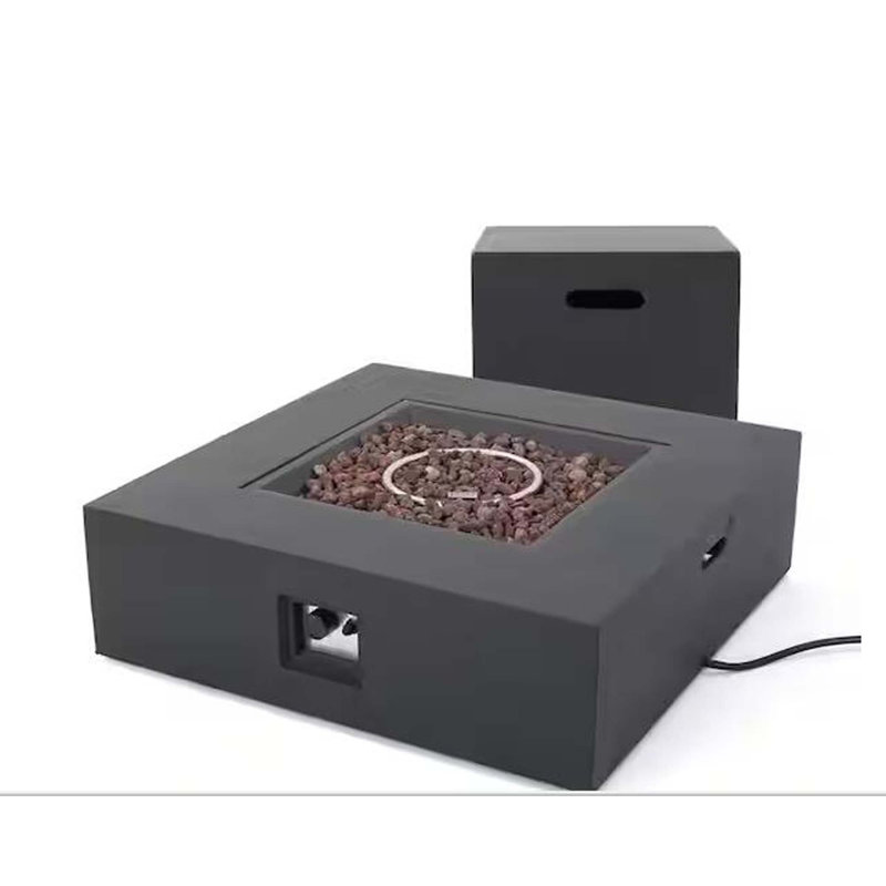 50 000 Btu Square Mgo Fire Table Tank Outside
