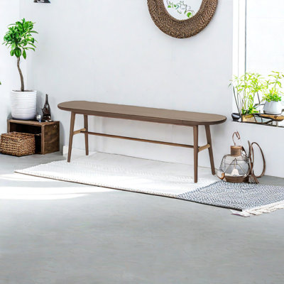 Black Walnut Solid Wood End-of-Bed Bench Upholstered Bench