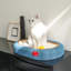  Table à griffes pour chat 23 po avec surface en sisal et balle de jouet interactive de style denim