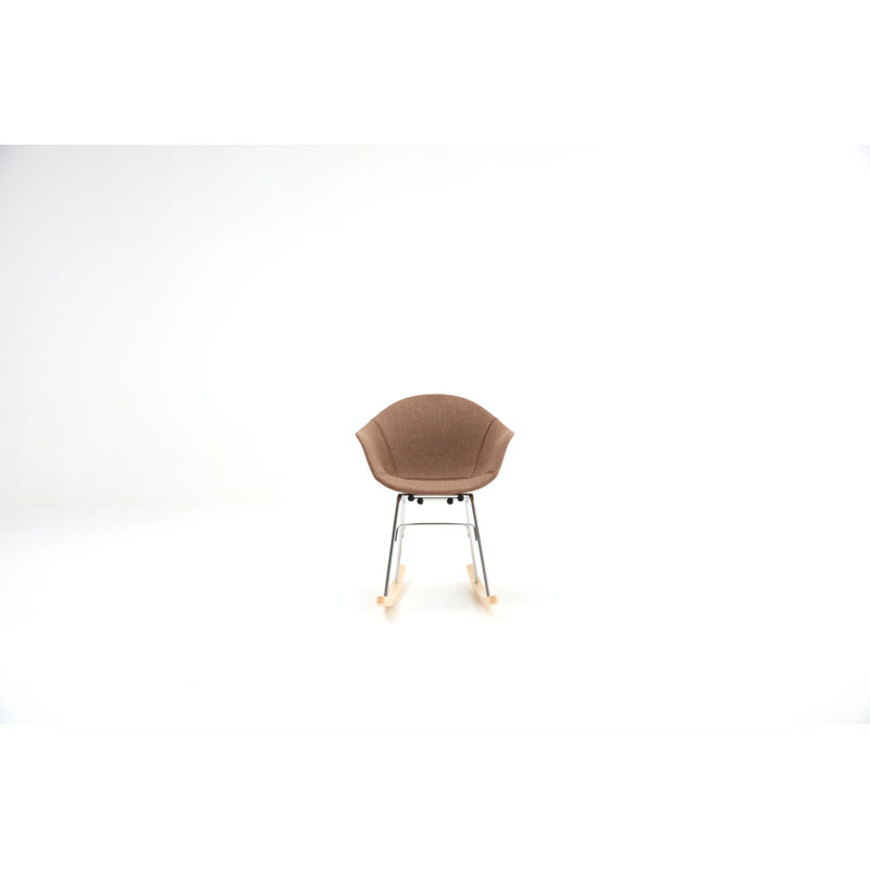 Chaise berçante TA UP, Chrome naturel, Brun