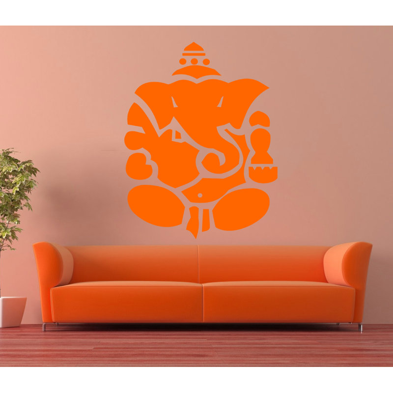 Adhésif mural Ganesha éléphant Myth Namaste, H 46 po x l 55 po