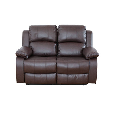 56" Faux Leather Pillow Top Arm Reclining Loveseat by Latitude Run
