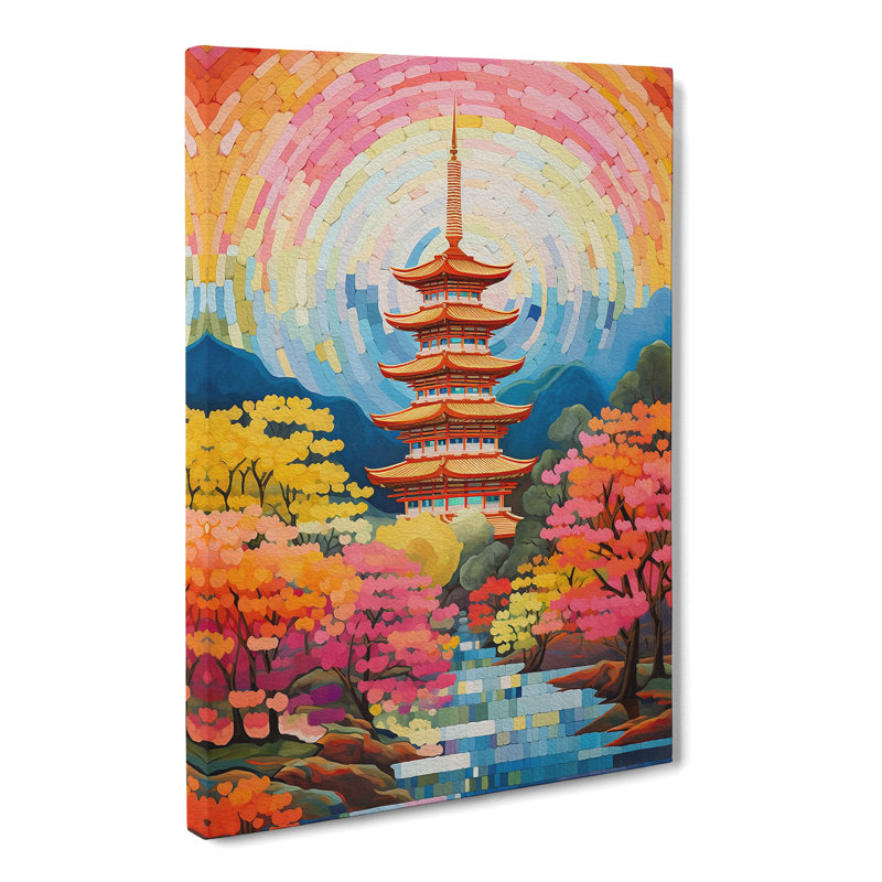 Pagoda Colour Field No.2 - Wrapped Canvas, 76cm H x 50cm W x 3cm D