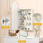 Aishwarya 40mm W 80mm H Framed Medicine Cabinet Mirror 3 Fixed-1847250264