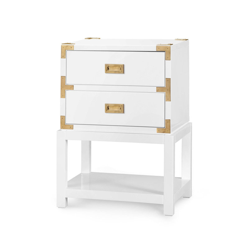 Tansu End Table, White