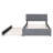 Functional Upholstered Platform Bed With Gray Fleece And Twin Trundle Brilliant-50112986