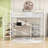 Full Metal Loft Bed With Built-In-Desk And Shelves And Stairs-1835397843