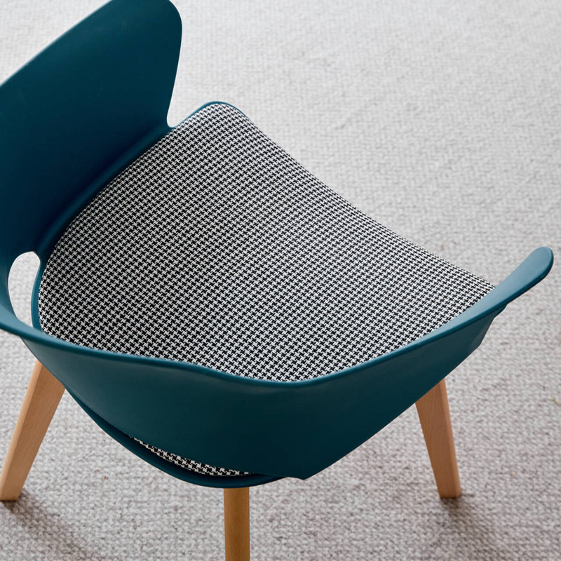 77cm H Cotton Blend Upholstered Armchair, Blue