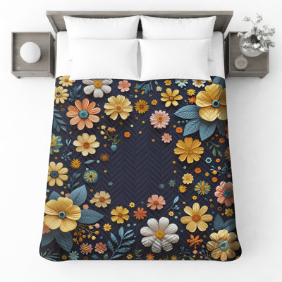 Couvre-lit matelassé à motif floral mauve toutes tailles