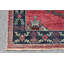 Tapis rose, tapis géométriques, tapis de couloir 4,7 x 12,2 pi, tapis turc, tapis rétro rose
