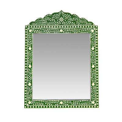 Marrakech Bone Inlay Mirror- Green
