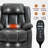 Dual Motor Infinite Position Up To 350 LBS Electric Medium Size Leatheraire Grey Power Lift Recliner Chair With 8-Point Vibration Massage And Lumbar Heating-1973001505