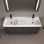 Meuble-lavabo autoportant de 60 pouces avec lavabo double en résine, armoire de rangement à fermeture en douceur et fabrication en contreplaqué durable-1756988486