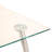 Modern simple rectangular glass dining table, solid tempered glass tabletop, electroplated table legs-1652275884-1652275885
