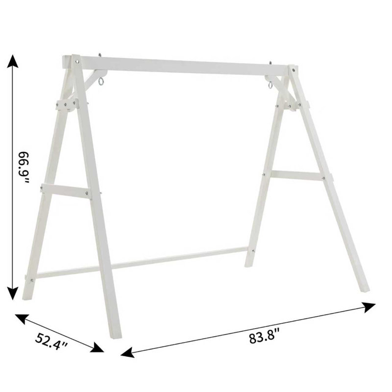 Balancelle en bois massif, Blanc