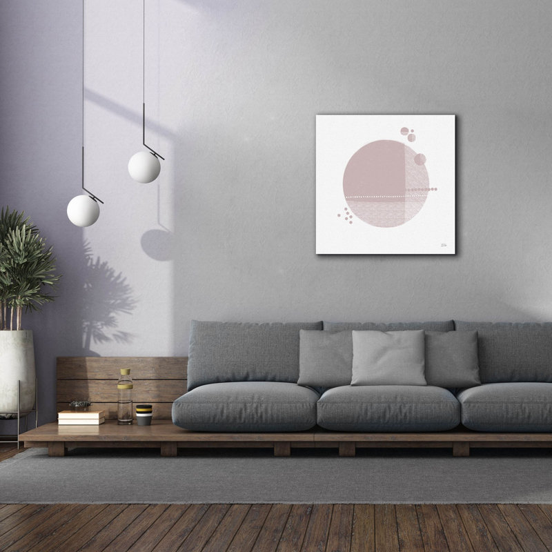 «Tribeca 2 Mauve» par Melissa Averinos, art mural sur toile, H 37 po x l 37 po x P 1,5 po