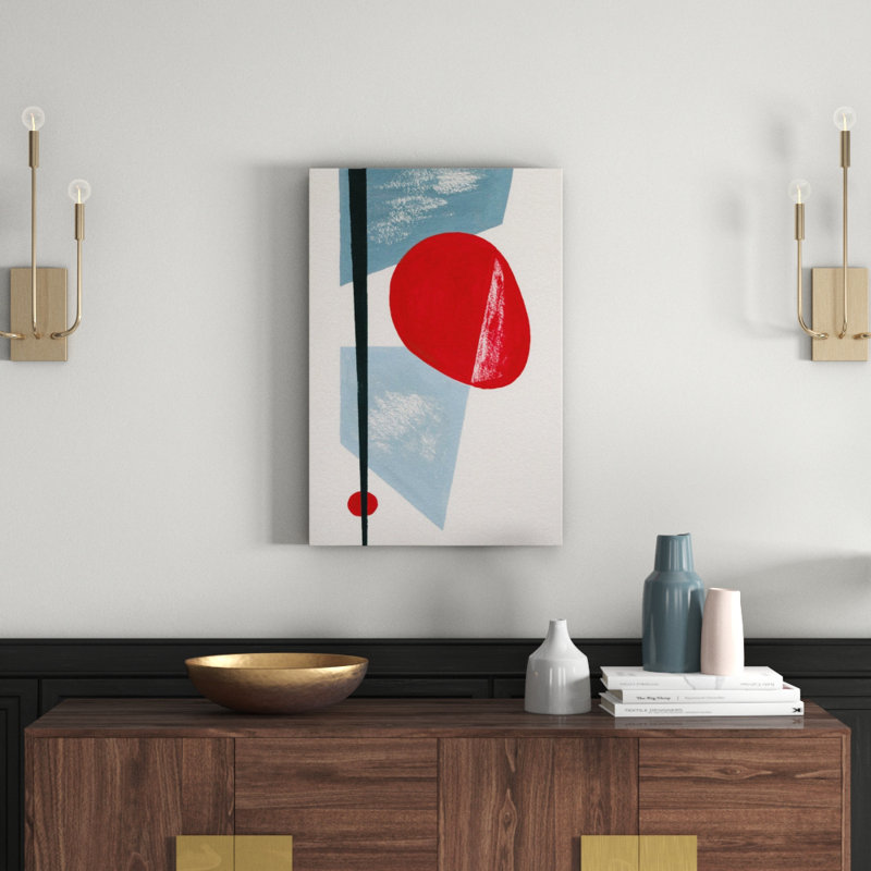 Red Spot - Wrapped Canvas Painting, 76cm H x 51cm W