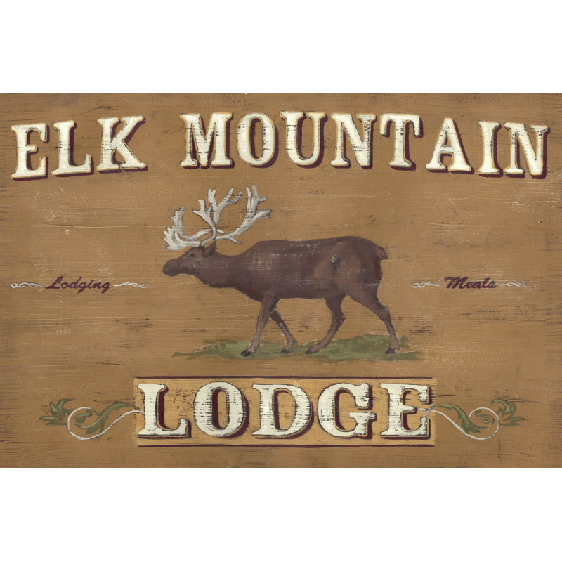 Lodge Sign III by June Erica Vess - Wrapped Canvas Print, 20cm H x 30cm W